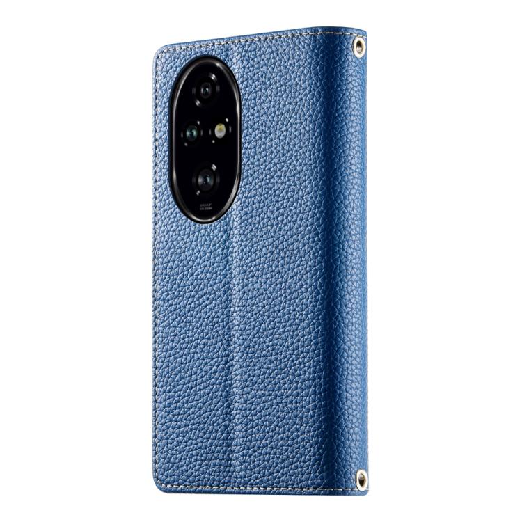 For Honor 200 Pro Stitching Multi-card Zipper Wallet Leather Phone Case with Short Strap