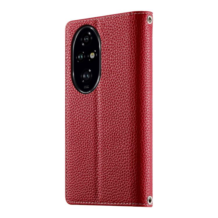 For Honor 200 Pro Stitching Multi-card Zipper Wallet Leather Phone Case with Short Strap