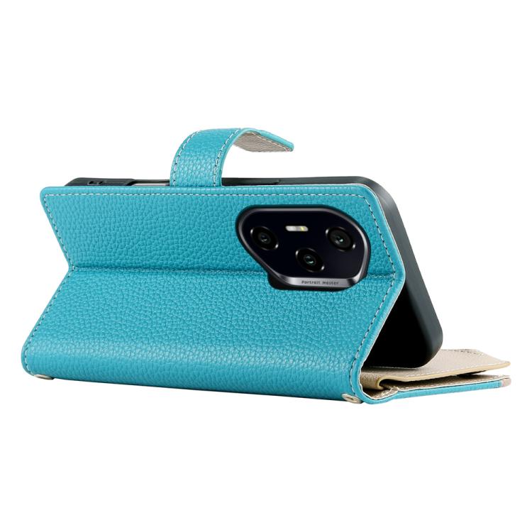 For Honor 300 Pro / Honor 300 Ultra Stitching Multi-card Zipper Wallet Leather Phone Case with Short Strap