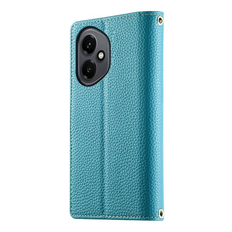 For Honor 400 Global 156.5mm Stitching Multi-card Zipper Wallet Leather Phone Case with Short Strap