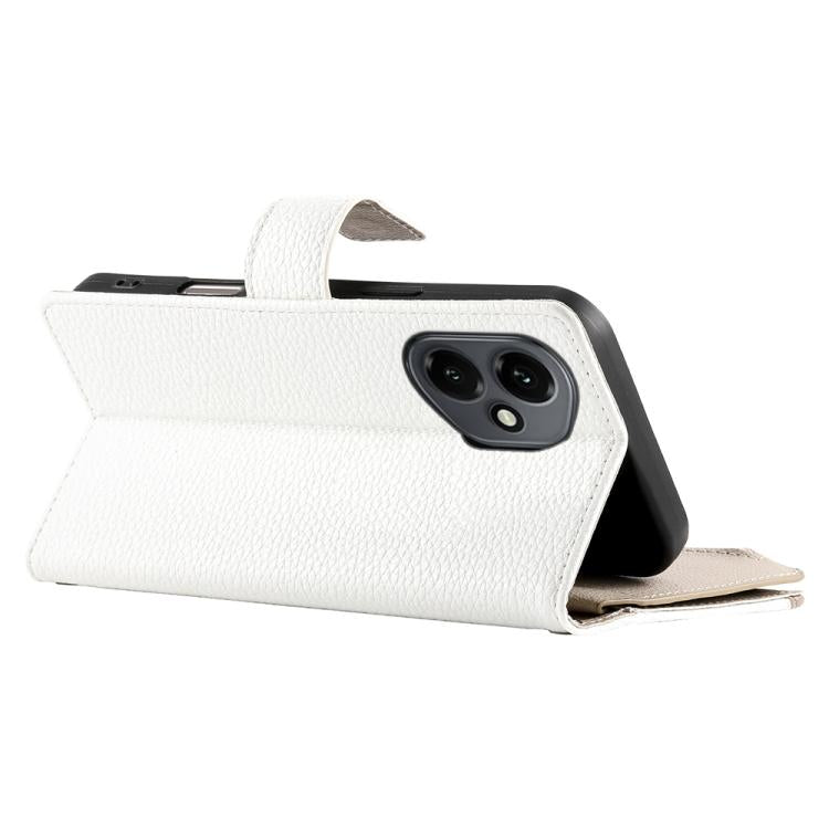 For Honor 400 Global 156.5mm Stitching Multi-card Zipper Wallet Leather Phone Case with Short Strap