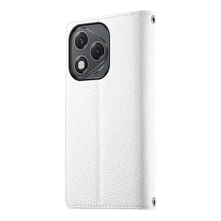 For Honor 400 Lite Global Stitching Multi-card Zipper Wallet Leather Phone Case with Short Strap