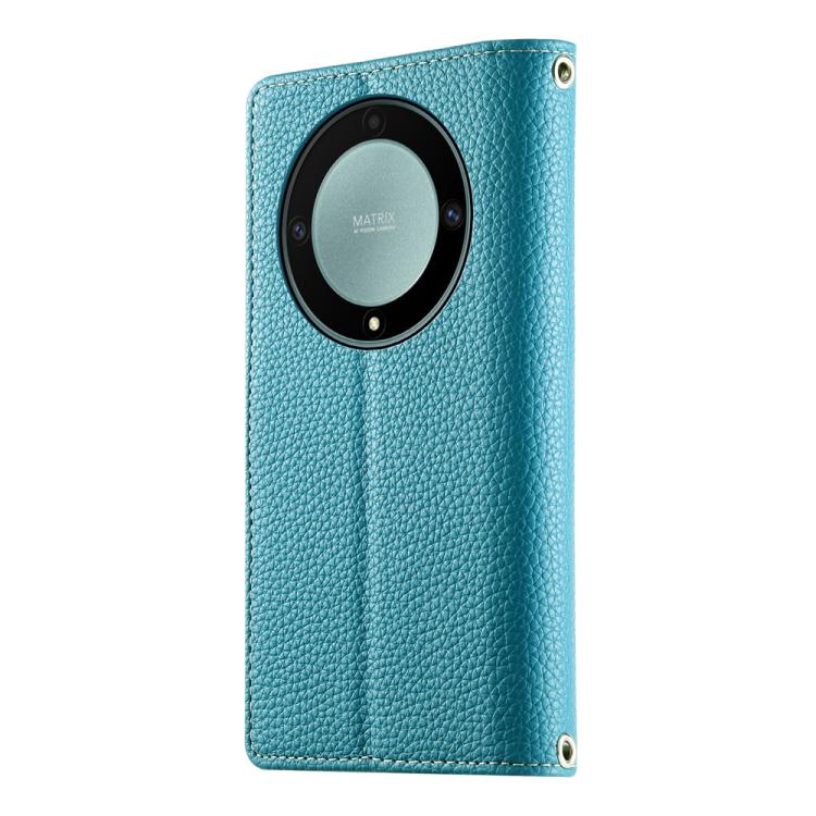 For Honor X9a / X40 / Magic5 Lite Stitching Multi-card Zipper Wallet Leather Phone Case with Short Strap