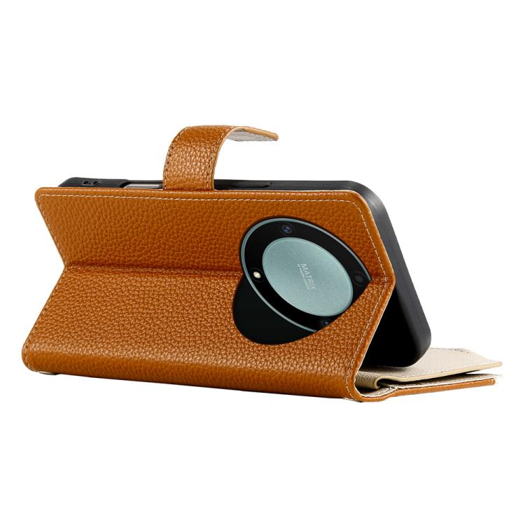For Honor X9a / X40 / Magic5 Lite Stitching Multi-card Zipper Wallet Leather Phone Case with Short Strap
