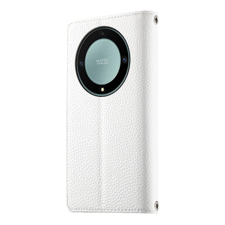 For Honor X9a / X40 / Magic5 Lite Stitching Multi-card Zipper Wallet Leather Phone Case with Short Strap