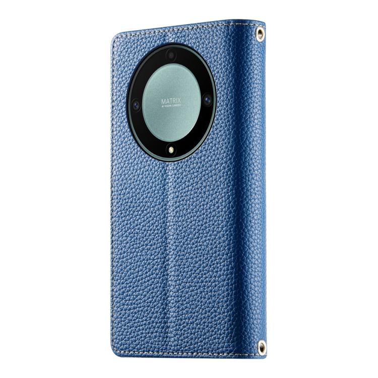 For Honor X9a / X40 / Magic5 Lite Stitching Multi-card Zipper Wallet Leather Phone Case with Short Strap