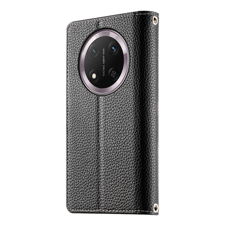 For Honor X9c / Magic7 Lite Stitching Multi-card Zipper Wallet Leather Phone Case with Short Strap