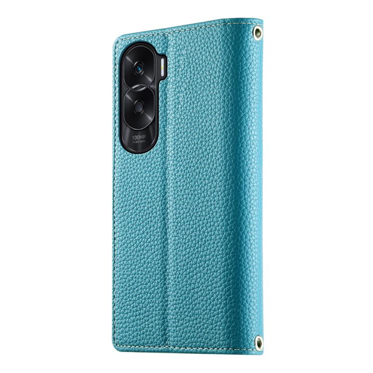 For Honor X50i / Honor 90 Lite Stitching Multi-card Zipper Wallet Leather Phone Case with Short Strap