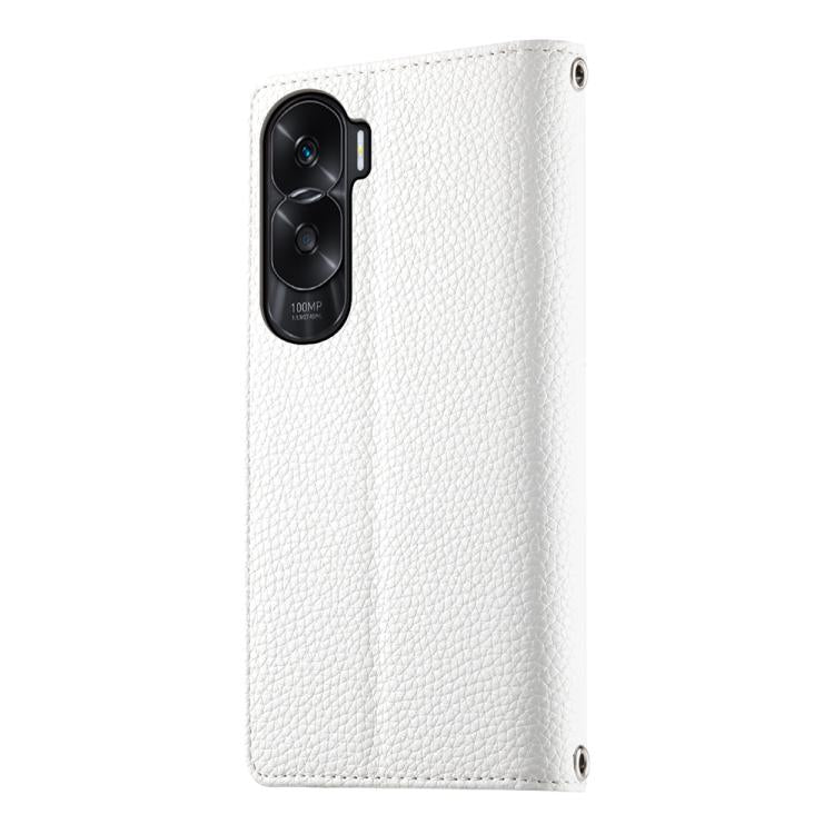 For Honor X50i / Honor 90 Lite Stitching Multi-card Zipper Wallet Leather Phone Case with Short Strap