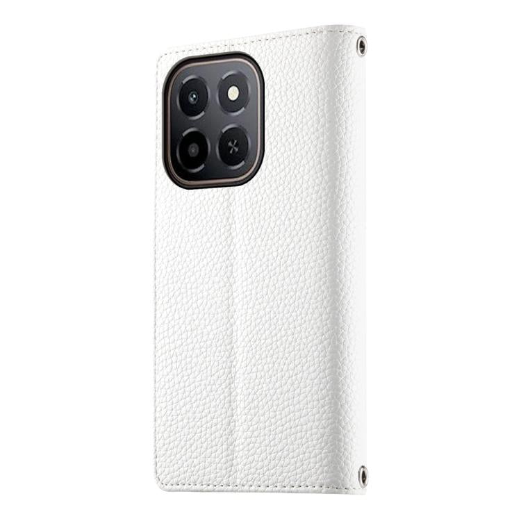 For Honor X6c 4G / X5b / X5b Plus Stitching Multi-card Zipper Wallet Leather Phone Case with Short Strap