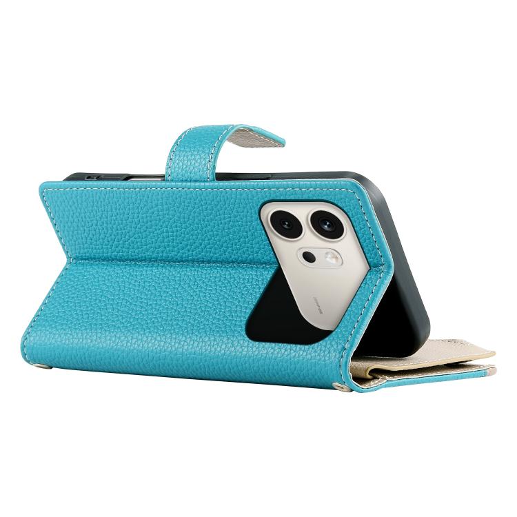 For Honor 600 Global / 600 Pro Global Stitching Multi-card Zipper Wallet Leather Phone Case with Short Strap