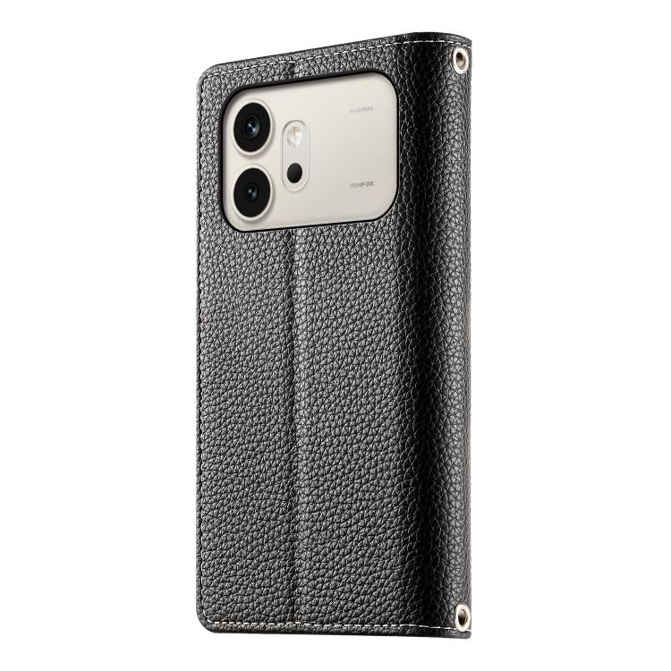 For Honor 600 Global / 600 Pro Global Stitching Multi-card Zipper Wallet Leather Phone Case with Short Strap