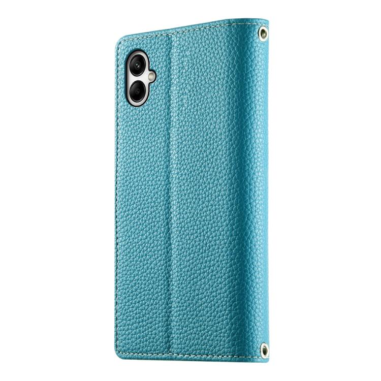 For Samsung Galaxy A05 Stitching Multi-card Zipper Wallet Leather Phone Case with Short Strap