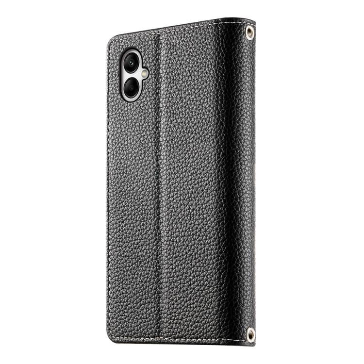 For Samsung Galaxy A05 Stitching Multi-card Zipper Wallet Leather Phone Case with Short Strap