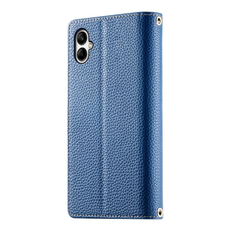 For Samsung Galaxy A05 Stitching Multi-card Zipper Wallet Leather Phone Case with Short Strap