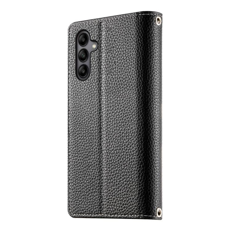 For Samsung Galaxy A05s Stitching Multi-card Zipper Wallet Leather Phone Case with Short Strap