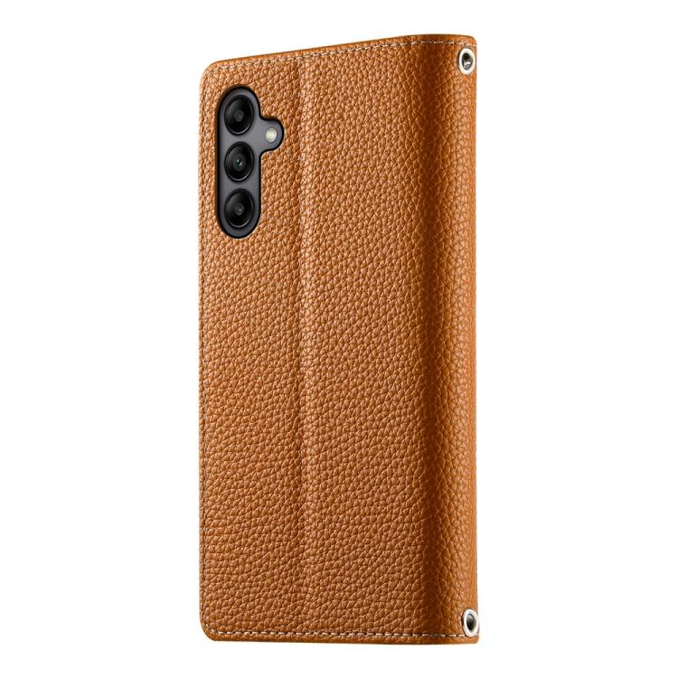 For Samsung Galaxy A05s Stitching Multi-card Zipper Wallet Leather Phone Case with Short Strap