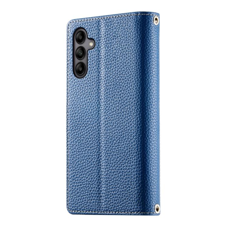For Samsung Galaxy A05s Stitching Multi-card Zipper Wallet Leather Phone Case with Short Strap