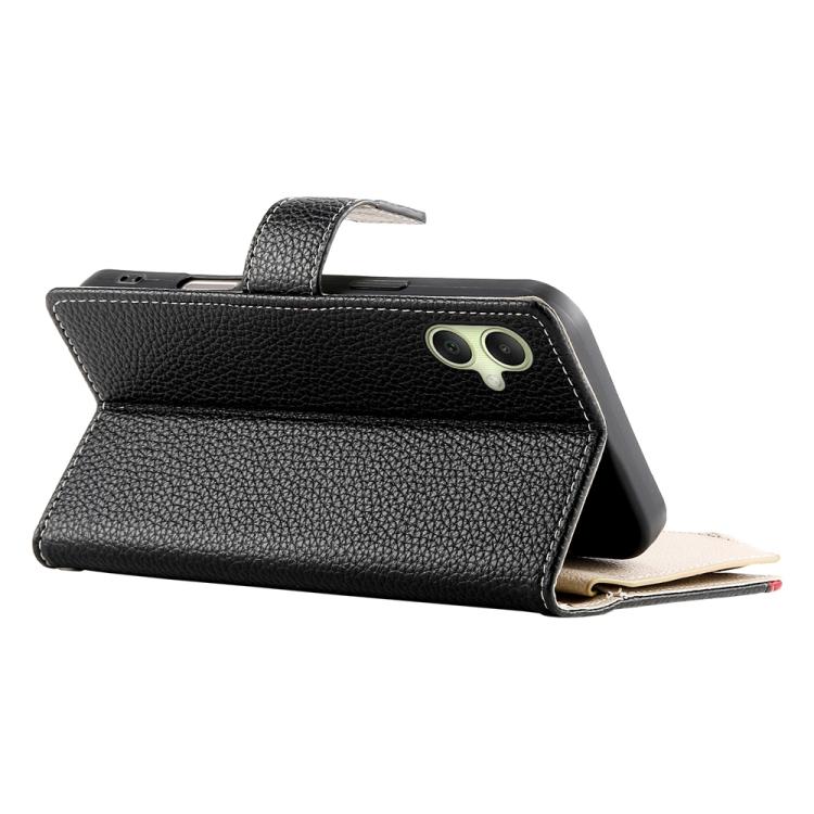 For Samsung Galaxy A06 4G / 5G / A07 4G Stitching Multi-card Zipper Wallet Leather Phone Case with Short Strap