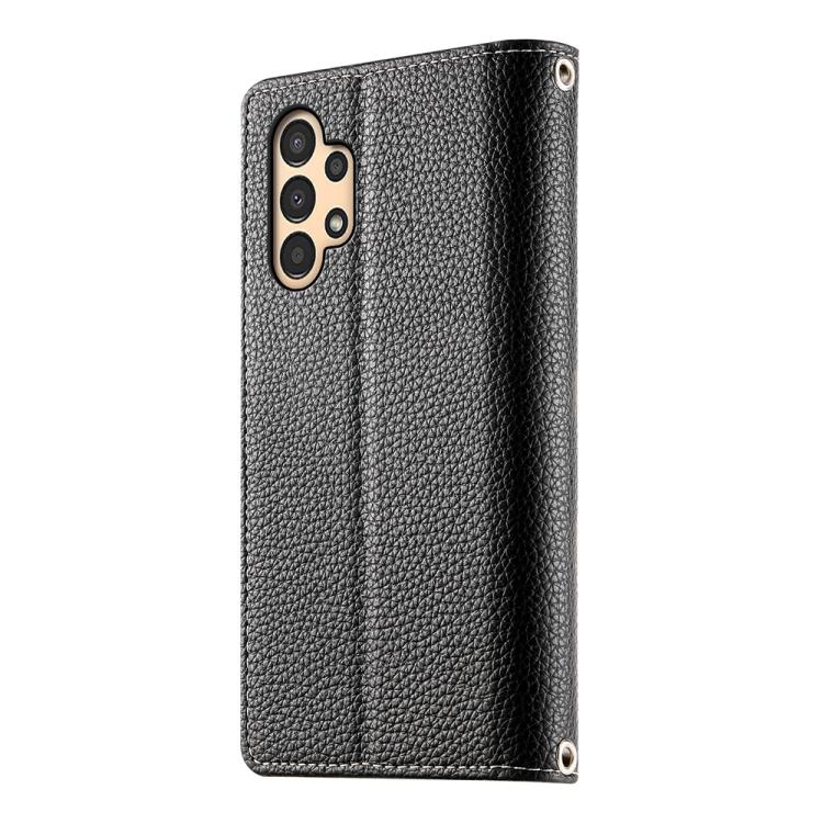 For Samsung Galaxy A13 4G / 5G / A04 / A04s Stitching Multi-card Zipper Wallet Leather Phone Case with Short Strap