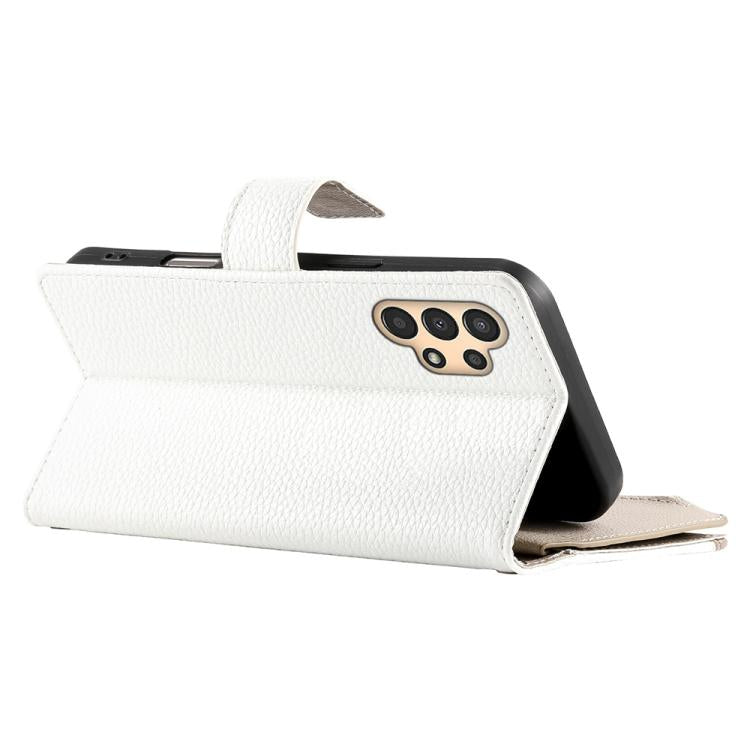 For Samsung Galaxy A13 4G / 5G / A04 / A04s Stitching Multi-card Zipper Wallet Leather Phone Case with Short Strap