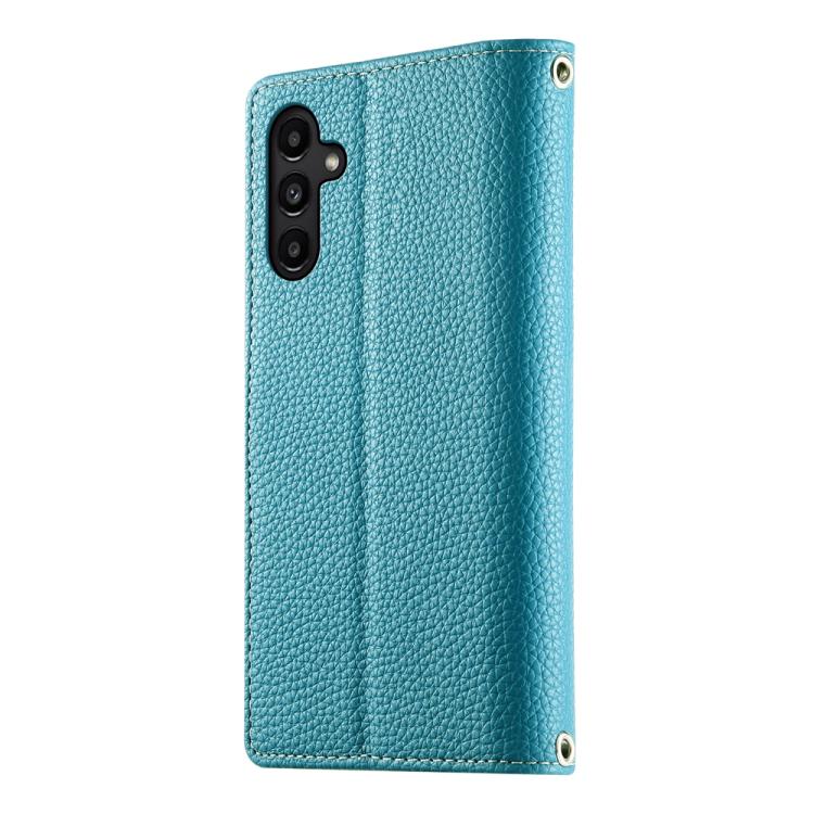 For Samsung Galaxy A14 4G / 5G Stitching Multi-card Zipper Wallet Leather Phone Case with Short Strap