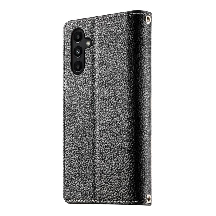 For Samsung Galaxy A14 4G / 5G Stitching Multi-card Zipper Wallet Leather Phone Case with Short Strap