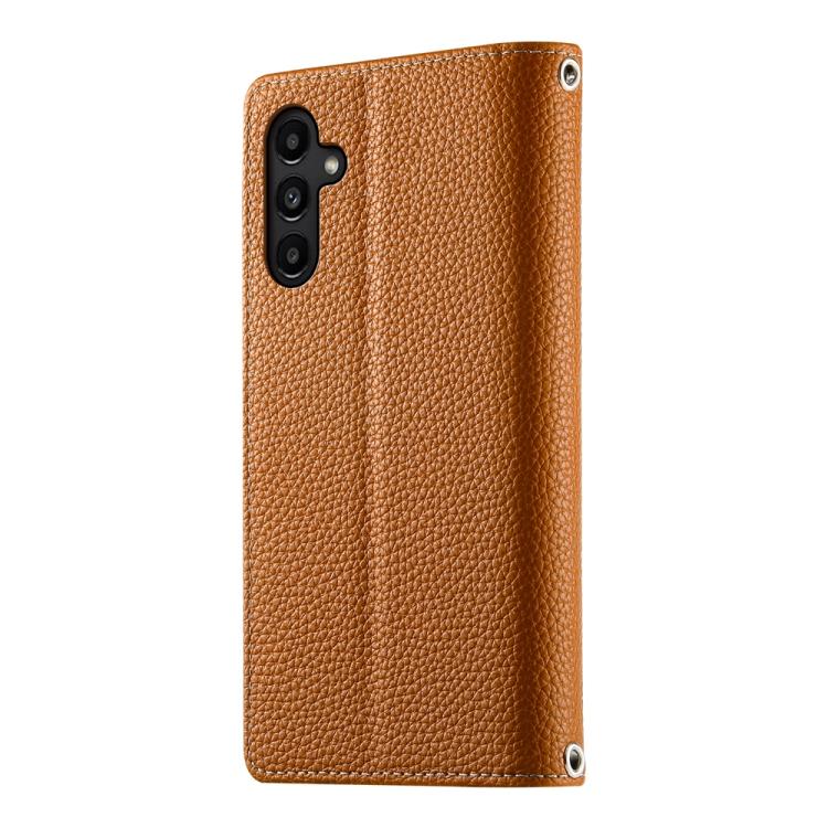 For Samsung Galaxy A14 4G / 5G Stitching Multi-card Zipper Wallet Leather Phone Case with Short Strap