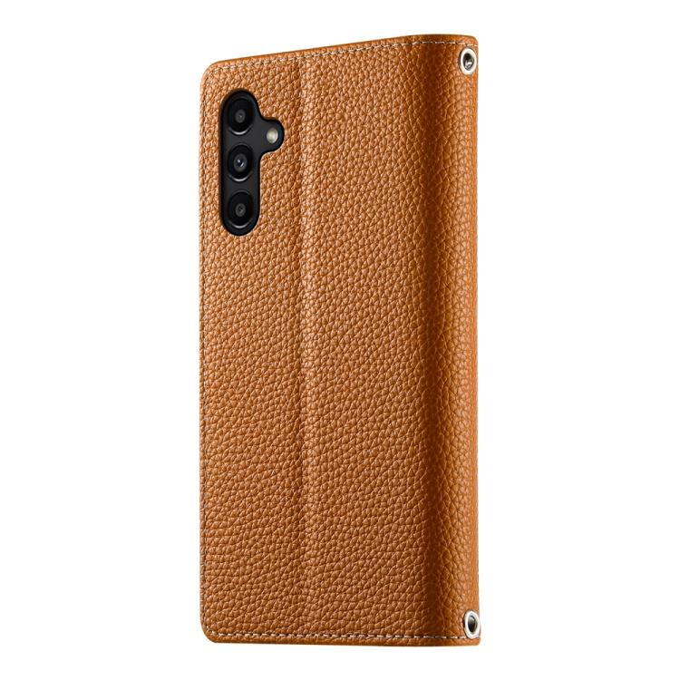 For Samsung Galaxy A15 4G / 5G Stitching Multi-card Zipper Wallet Leather Phone Case with Short Strap