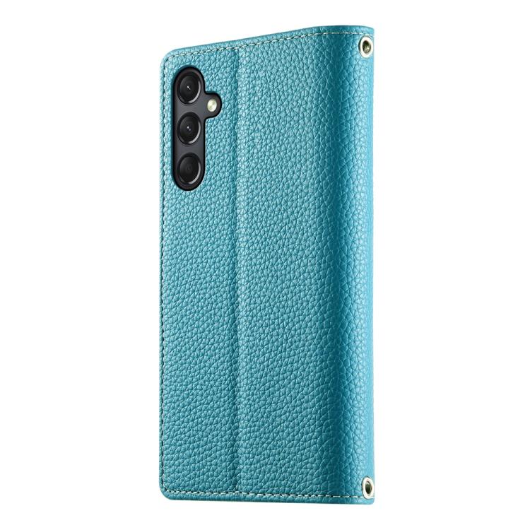 For Samsung Galaxy A24 4G Stitching Multi-card Zipper Wallet Leather Phone Case with Short Strap