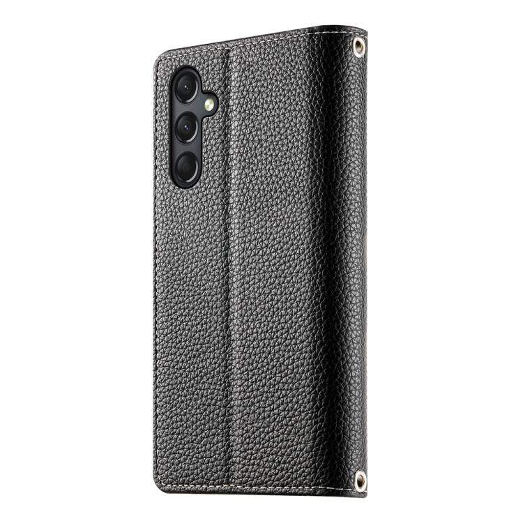 For Samsung Galaxy A24 4G Stitching Multi-card Zipper Wallet Leather Phone Case with Short Strap