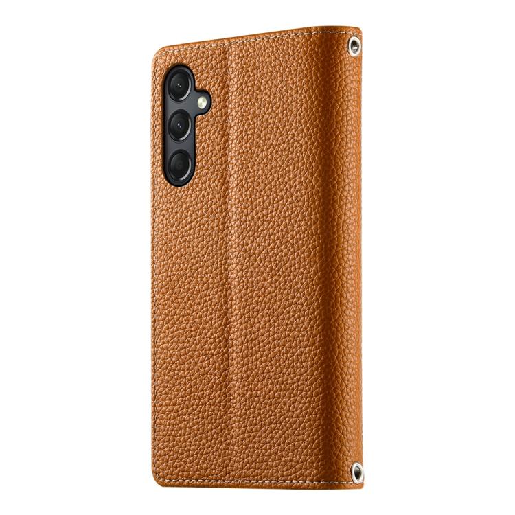 For Samsung Galaxy A24 4G Stitching Multi-card Zipper Wallet Leather Phone Case with Short Strap