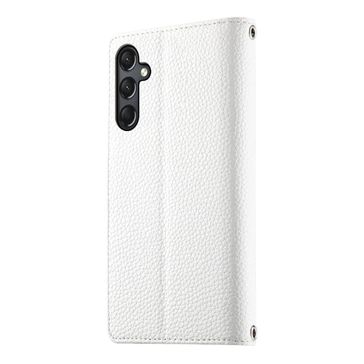 For Samsung Galaxy A24 4G Stitching Multi-card Zipper Wallet Leather Phone Case with Short Strap