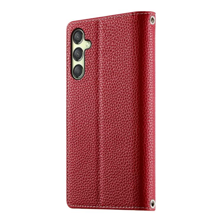 For Samsung Galaxy A25 5G Stitching Multi-card Zipper Wallet Leather Phone Case with Short Strap