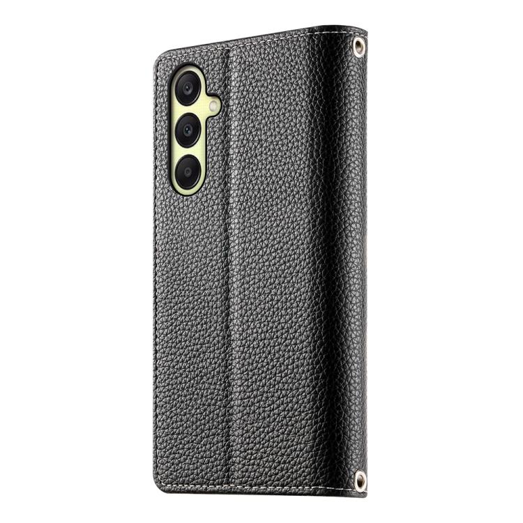 For Samsung Galaxy A26 5G / A16 / A17 4G Stitching Multi-card Zipper Wallet Leather Phone Case with Short Strap