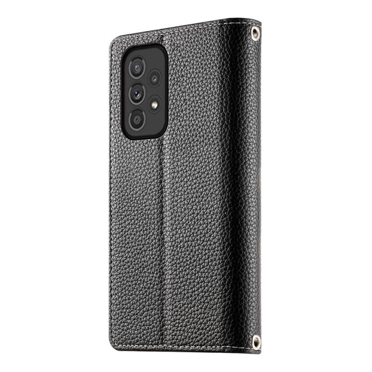 For Samsung Galaxy A33 5G Stitching Multi-card Zipper Wallet Leather Phone Case with Short Strap