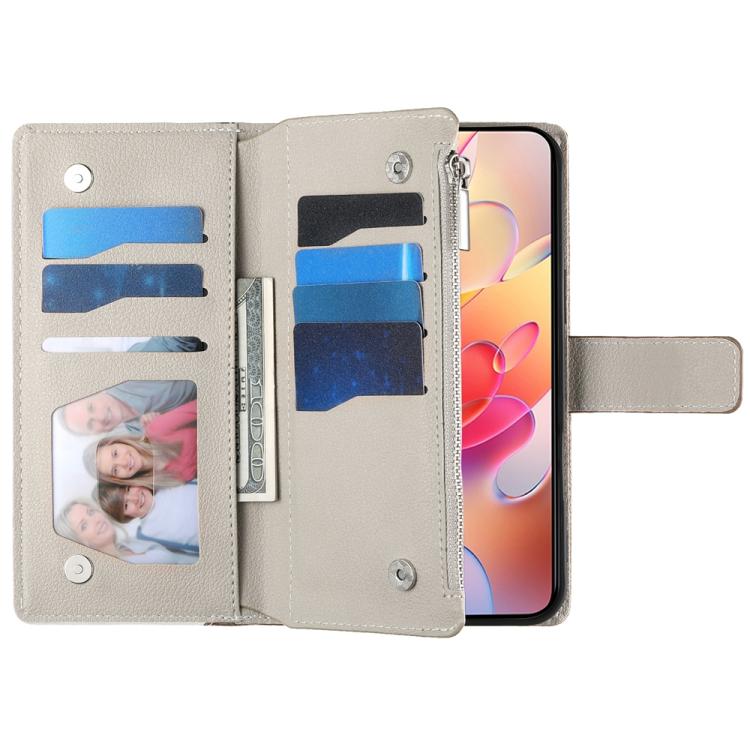 For Samsung Galaxy A36 5G Stitching Multi-card Zipper Wallet Leather Phone Case with Short Strap