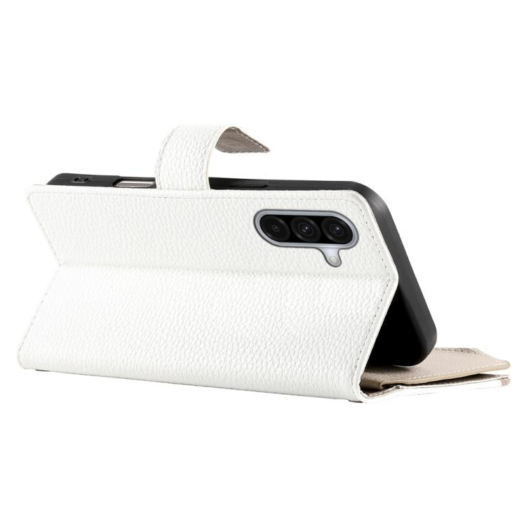 For Samsung Galaxy A36 5G Stitching Multi-card Zipper Wallet Leather Phone Case with Short Strap