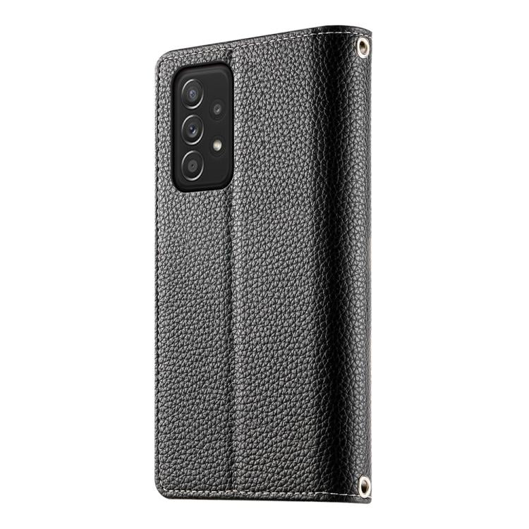 For Samsung Galaxy A52 4G / 5G / A52s 5G Stitching Multi-card Zipper Wallet Leather Phone Case with Short Strap