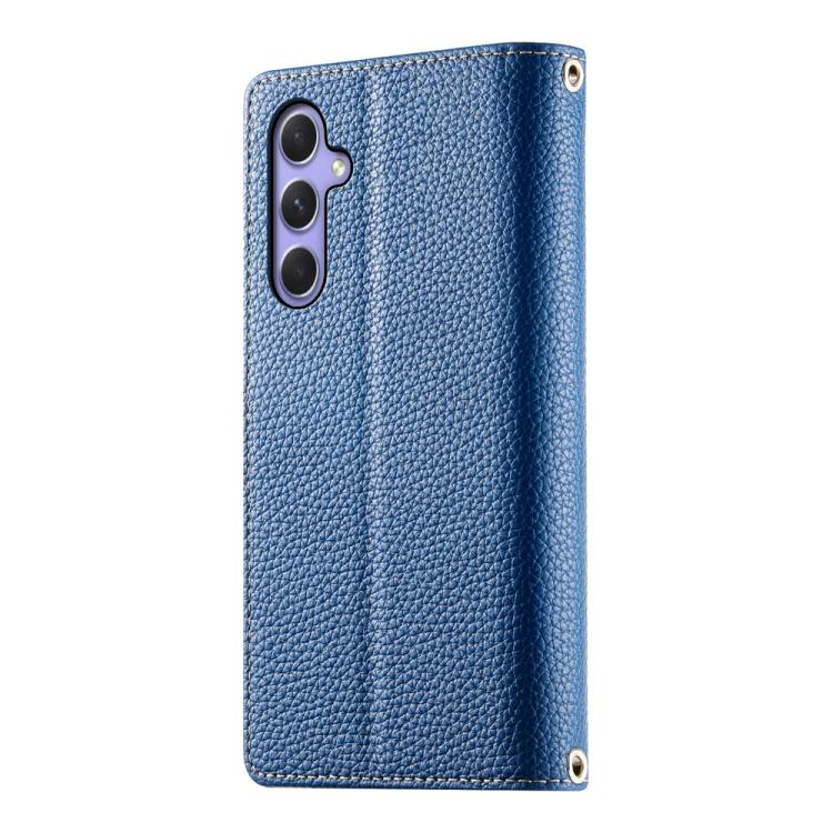 For Samsung Galaxy A54 5G Stitching Multi-card Zipper Wallet Leather Phone Case with Short Strap