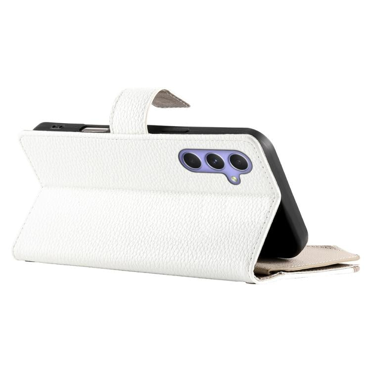 For Samsung Galaxy A55 5G Stitching Multi-card Zipper Wallet Leather Phone Case with Short Strap