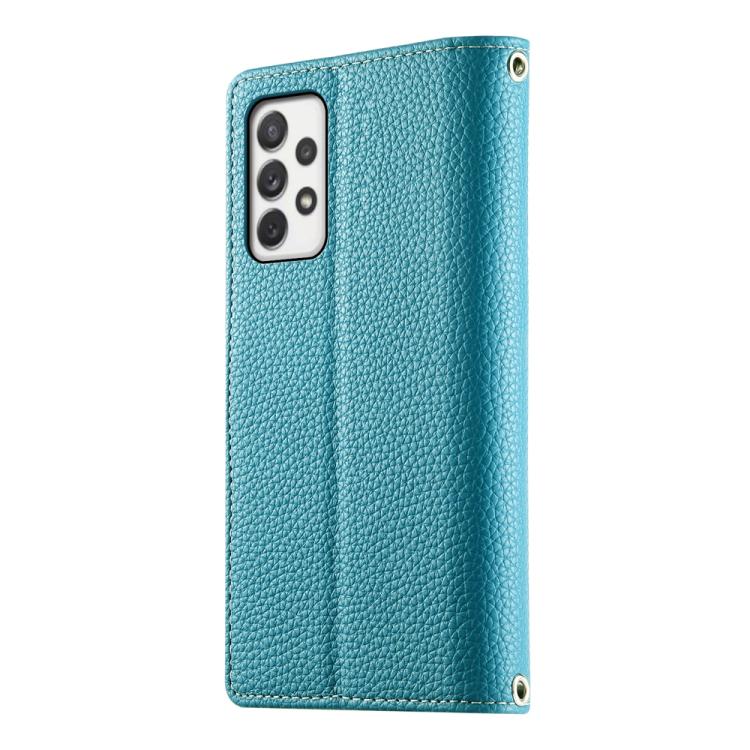 For Samsung Galaxy A72 4G / 5G Stitching Multi-card Zipper Wallet Leather Phone Case with Short Strap