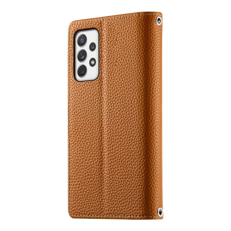 For Samsung Galaxy A72 4G / 5G Stitching Multi-card Zipper Wallet Leather Phone Case with Short Strap