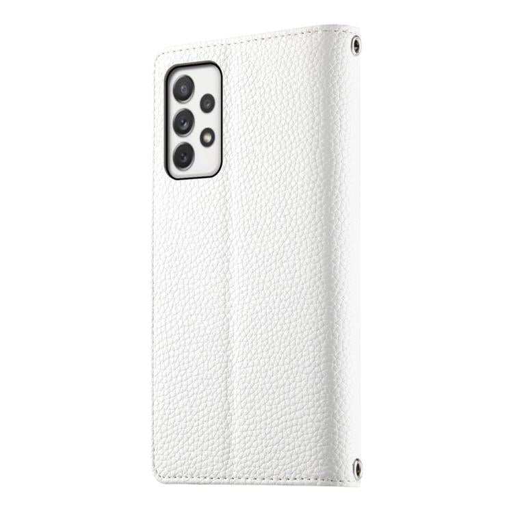 For Samsung Galaxy A72 4G / 5G Stitching Multi-card Zipper Wallet Leather Phone Case with Short Strap