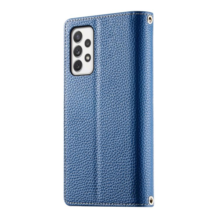 For Samsung Galaxy A72 4G / 5G Stitching Multi-card Zipper Wallet Leather Phone Case with Short Strap