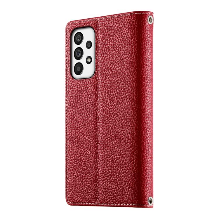 For Samsung Galaxy A73 5G Stitching Multi-card Zipper Wallet Leather Phone Case with Short Strap