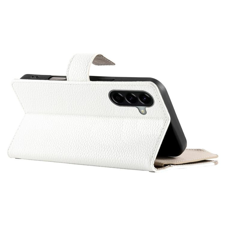 For Samsung Galaxy A37 5G Stitching Multi-card Zipper Wallet Leather Phone Case with Short Strap