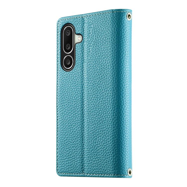 For Galaxy A27 5G Stitching Multi-card Zipper Wallet Leather Phone Case with Short Strap