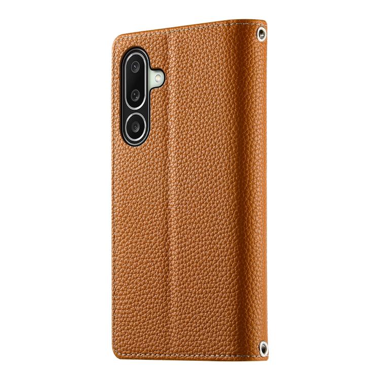 For Galaxy A27 5G Stitching Multi-card Zipper Wallet Leather Phone Case with Short Strap