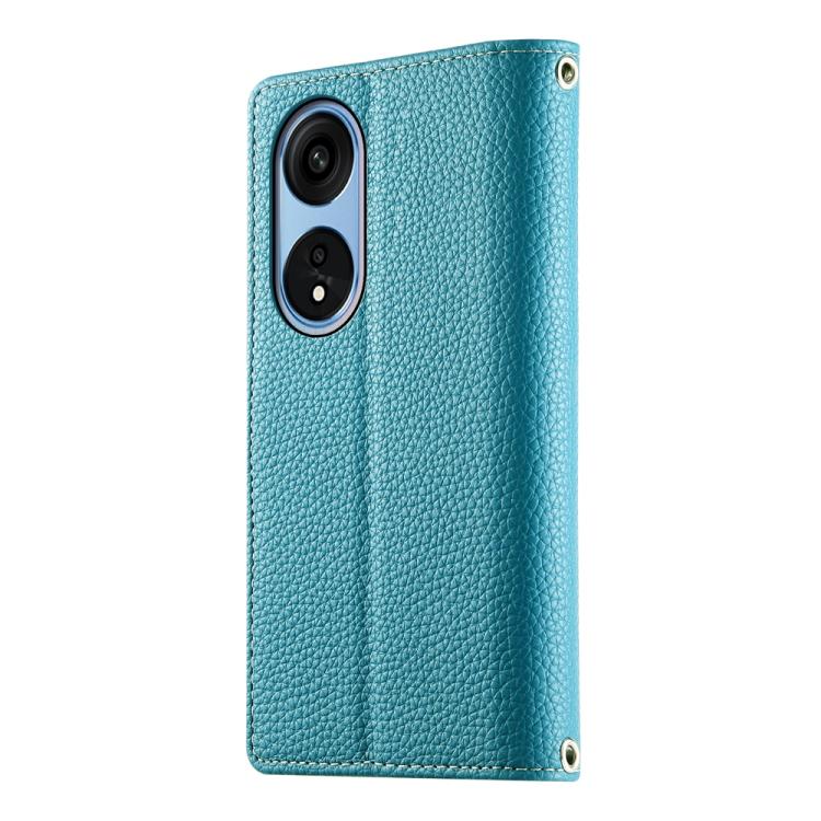 For OPPO A1 Pro / Reno8 T 5G Stitching Multi-card Zipper Wallet Leather Phone Case with Short Strap